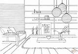 Coloring Room Japanese Style Pages Printable Aesthetic Interior Drawing Supercoloring Paper Version sketch template