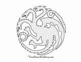 Targaryen Sigil Sigils Stencils Freestencilgallery Literature Gameofthrones sketch template