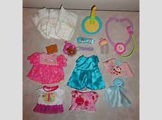 Baby Alive Clothes Lot C Dress Clothes Bottle Cookie Bananas Diapers