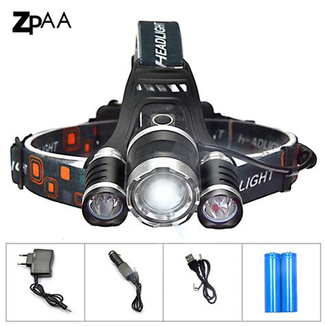 xml  led headlamp headlight  lumens head lamp flashlight rechargeable lantern   head