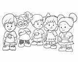 People Little Coloring Printable Characters Pages Kids Description sketch template