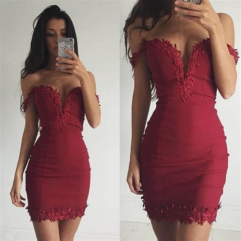 sexy off the shoulder red short prom dress cocktail dress · modsele · online store powered by