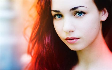 The Red Haired Girl With Blue Eyes Wallpapers And Images
