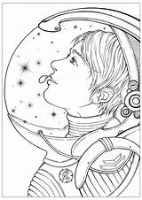 Astronaut Astronaute Adultos Adulti Coloriages Astronauta Supernatural Justcolor Repetition Nggallery sketch template