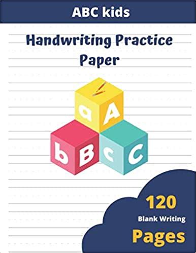 abc kids handwriting practice paper  blank handwriting practice