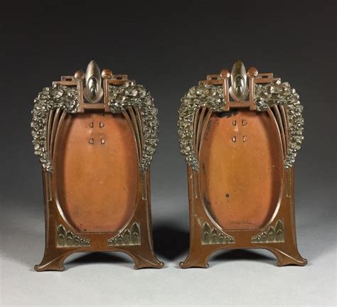 pair  bronze art nouveau picture frames catawiki