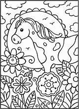 Coloring Pages Horse Kids Cute Horses Dover Publications Welcome Sheets Book Adult Colouring Doverpublications Kleurplaten Spark Color Kid Para Printable sketch template