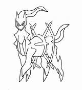 Arceus Pokemon Pages Coloring Sketch Template sketch template