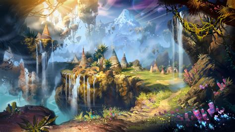 Fantasy Landscape Art Artwork Nature Scenery