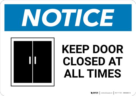 notice  door closed   times  icon wall sign creative