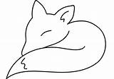 Fuchs Ausmalbild Malvorlagen Schlafender Ausdrucken sketch template