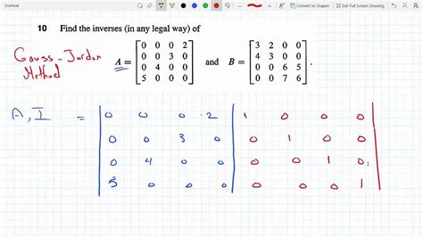 Inverse Matrix Calculator 4x4 With Steps