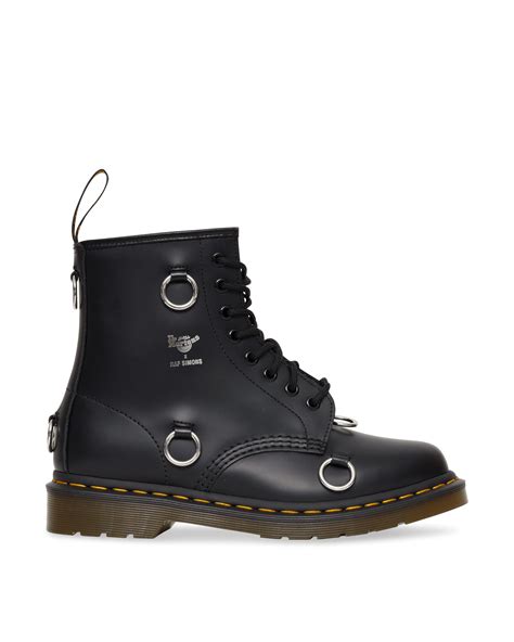 dr martens leather raf simons  remastered boots  black lyst