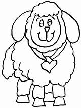Coloring Pages Lamb Animals Easily Print sketch template