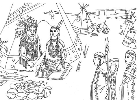 pin  native americans coloring pages