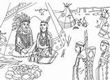Coloring Pages Native Adults American Indians Americans Kids Colouring Printable Adult Tipi sketch template