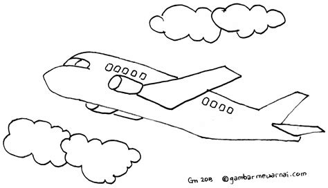 mewarnai gambar pesawat terbang buku mewarnai warna gambar