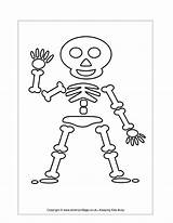 Skeleton Coloring Pages Drawing Kids Simple Body Colouring Parts Preschool Halloween Printable Easy Template Print Drawings Colour Cut Pdf Activity sketch template