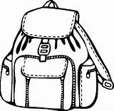 Backpack Coloring Pages Backpacks Tocolor Sheets School Back sketch template