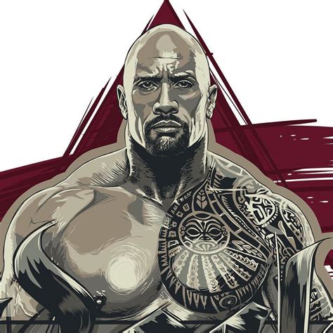 a strong illustration for a strong man therock dwayne johnson