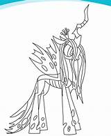 Coloring Pony Little Chrysalis Queen Pages Getdrawings Getcolorings sketch template
