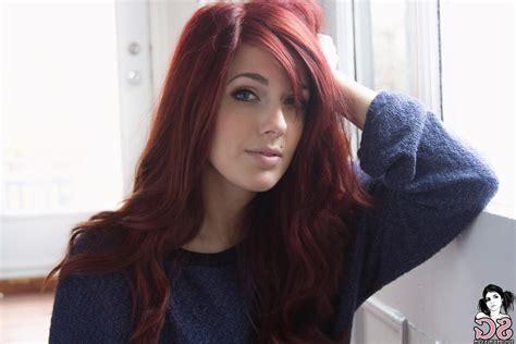 suicide girls velour suicide redhead long hair piercing