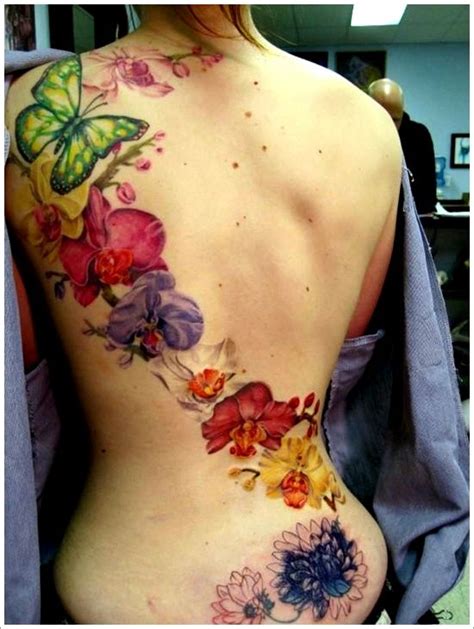 orchid tattoo designs butterfly orchid tattoo ideas for women on back