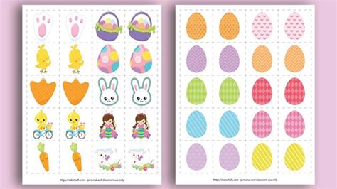 easter matching game printable  easy screen  activity