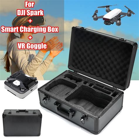 dji spark box aluminum case carrying dji spark charging box vr glasses waterproof handbag