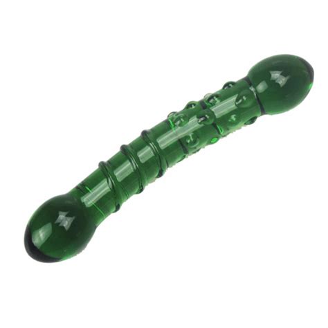 Green Glass Anal Plug Textured G Spot Squirt Lgbt Ball