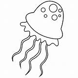 Jellyfish Kwallen Kleurplaat Kwal Goodinfo sketch template