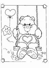 Bear Coloring Care Pages Tenderheart Color Print Bears Swing Hellokids Kids Having Colouring Para Carinhosos Ursinhos Colorir sketch template