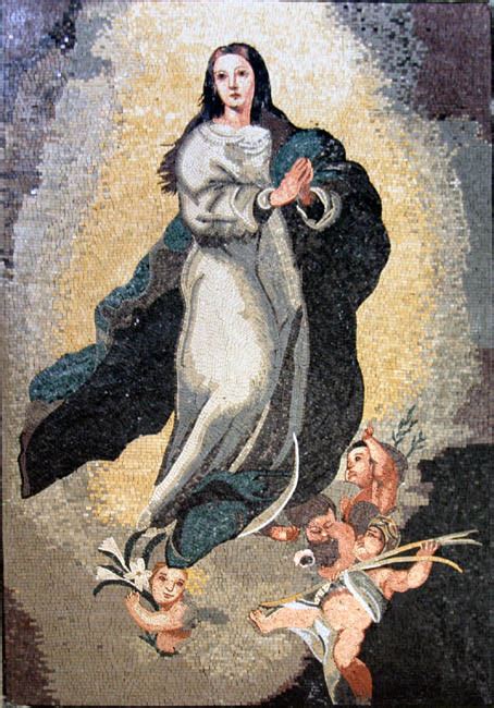 Our Lady Of The Assumption Blessed Virgin Mary Mosaic Mosaic Marble