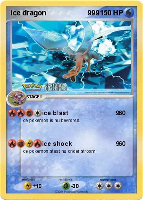 Pokémon Ice Dragon 999 999 Ice Blast 9 My Pokemon Card