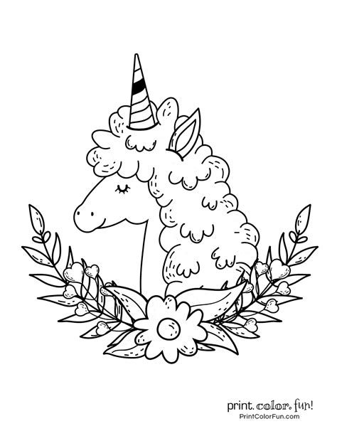 unicorn horn ears  flowers coloring page  unicorn horn