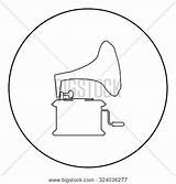Gramophone Phonograph Bigstock Trial sketch template