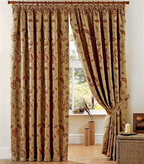 luxury heavy weight jacquard curtains pencil pleat lined ready