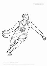Steph Nba Howtodraw Howto Nbaplayoffs Coloringpages Monster Zapisano sketch template