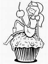 Coloring Pages Adventure Time Cake Printable Fionna Cartoons Downloads sketch template