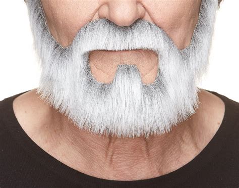 mustaches  bail gray  white fake beard  adhesive amazonin