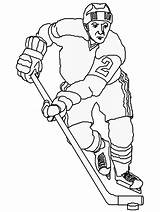 Hockey Pages Coloring Kids Colouring Player Coloringpages1001 sketch template