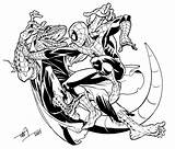 Lizard Spider Man Vs Spiderman Drawing Deviantart Amazing Cartoon sketch template