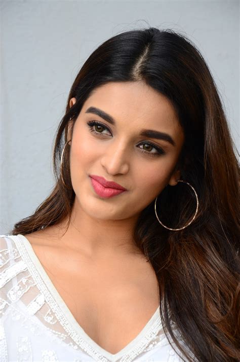 nidhhi agerwal in white dress at mr majnu movie interview hollywood tollywood bollywood