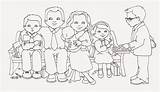 Family Coloring Sacrament Illustration Lds Fitch Susan Pages Primary Clip Printable Christ sketch template