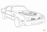 Trans Am Firebird Pontiac Coloring Clipart 1977 Car Pages Drawing Cars Printable Dodge Charger Sketch Cool 1969 Clip Print Template sketch template