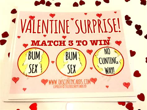 valentine s day mini scratch card bum sex no cunting way