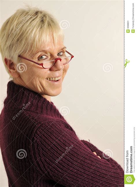 mature woman looking back stock image image 9398831