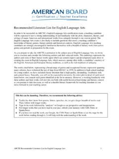 recommended literature list  english recommended literature list