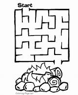 Maze Coloring Mazes Kids Printable Games Pages Clipart Campfire Worksheets Easy Simple Kid Puzzles Activity Worksheet Camping Channel Print Library sketch template