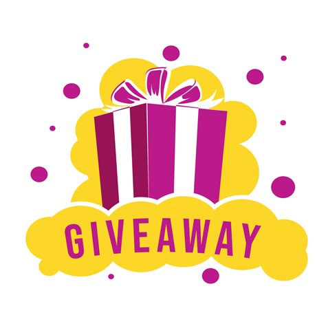giveaway banner prize  colorful boxes  ribbons special offer